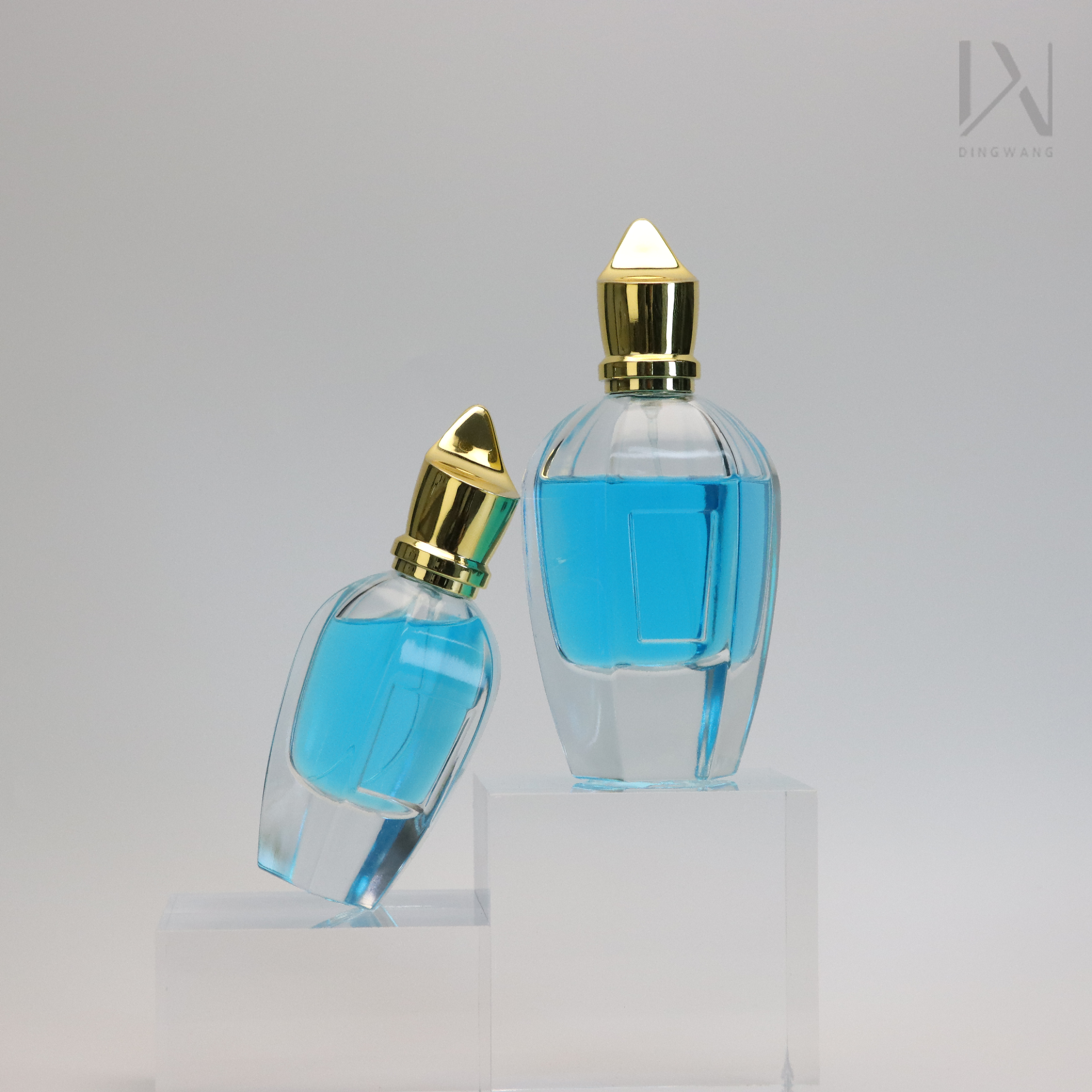 transparent glass perfume bottle high-end transparent perfume bottle luxury men's perfume bottle Middle East style