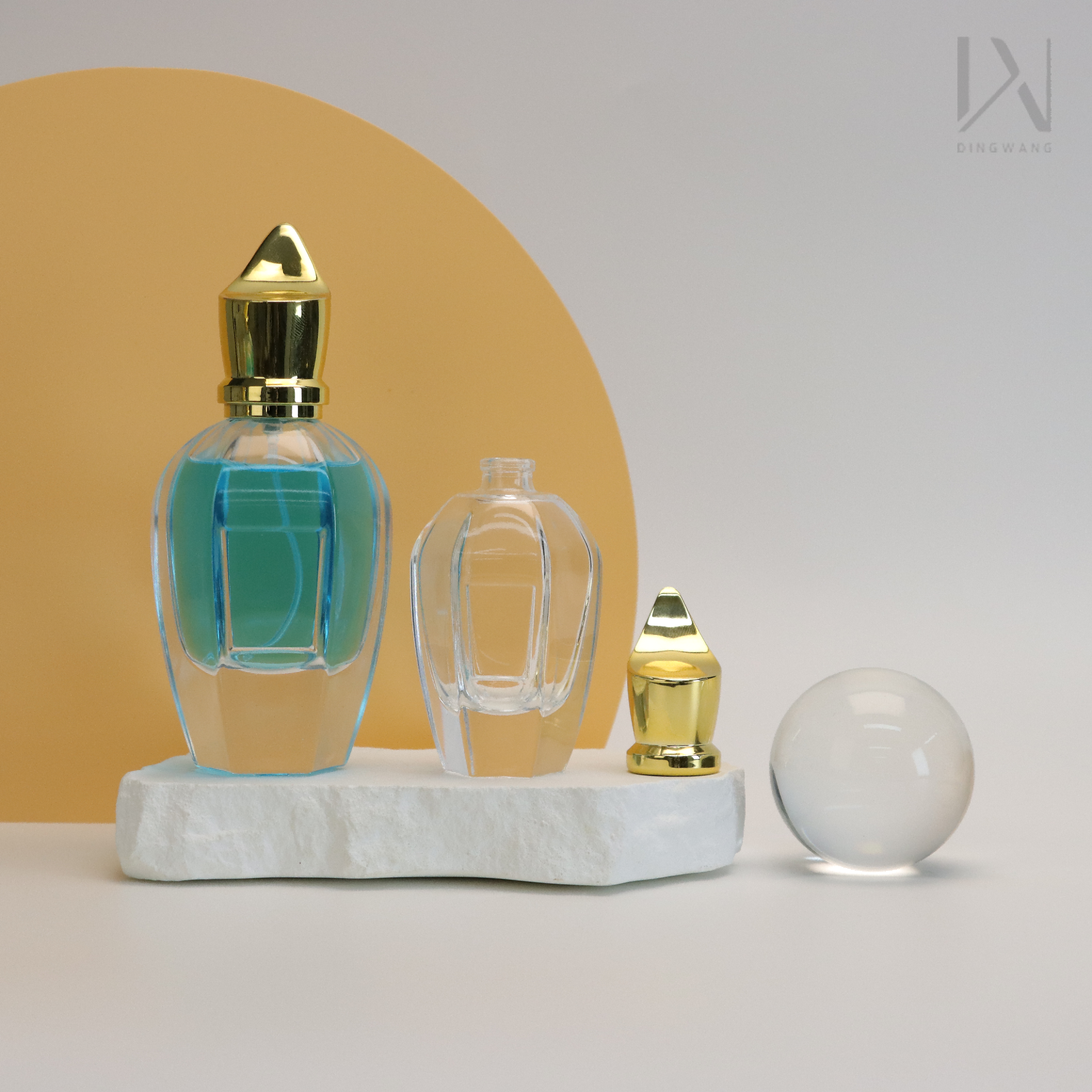 transparent glass perfume bottle high-end transparent perfume bottle luxury men's perfume bottle Middle East style