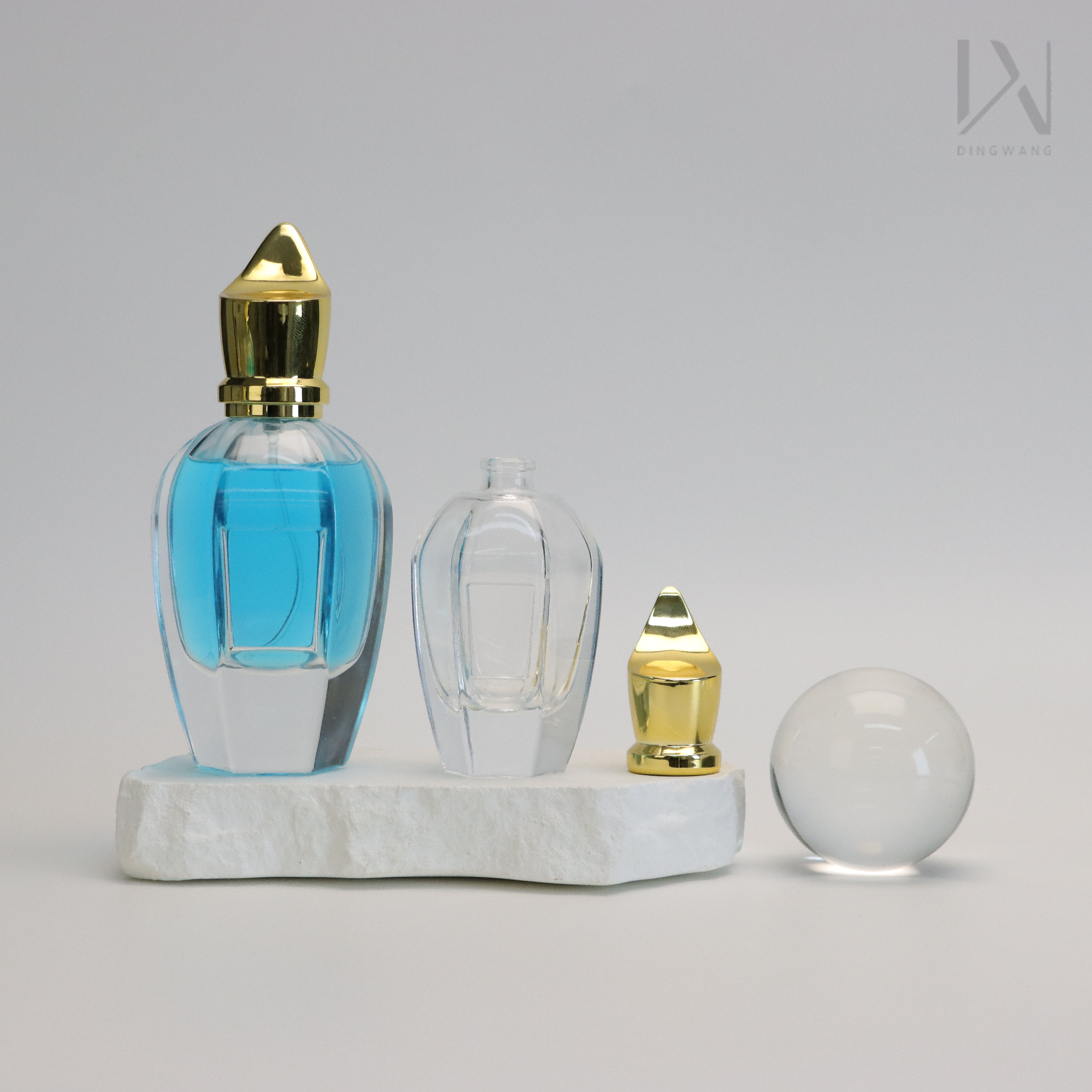 transparent glass perfume bottle high-end transparent perfume bottle luxury men's perfume bottle Middle East style