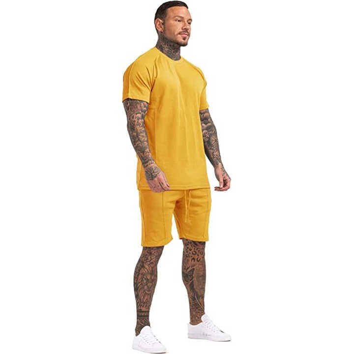 High Quality Men's Casual Two-piece Set Short Sleeve T-shirt Shorts Wholesale Clothing Men's Two-piece Set