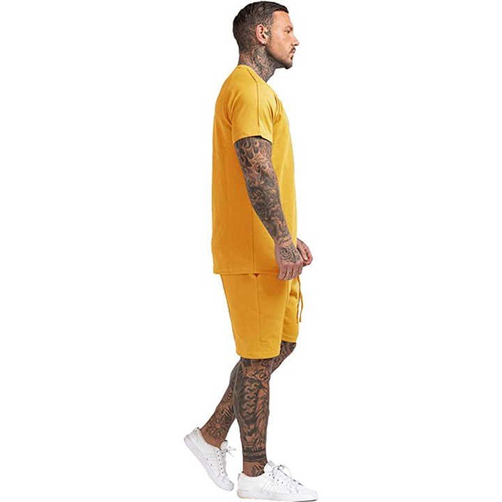 High Quality Men's Casual Two-piece Set Short Sleeve T-shirt Shorts Wholesale Clothing Men's Two-piece Set