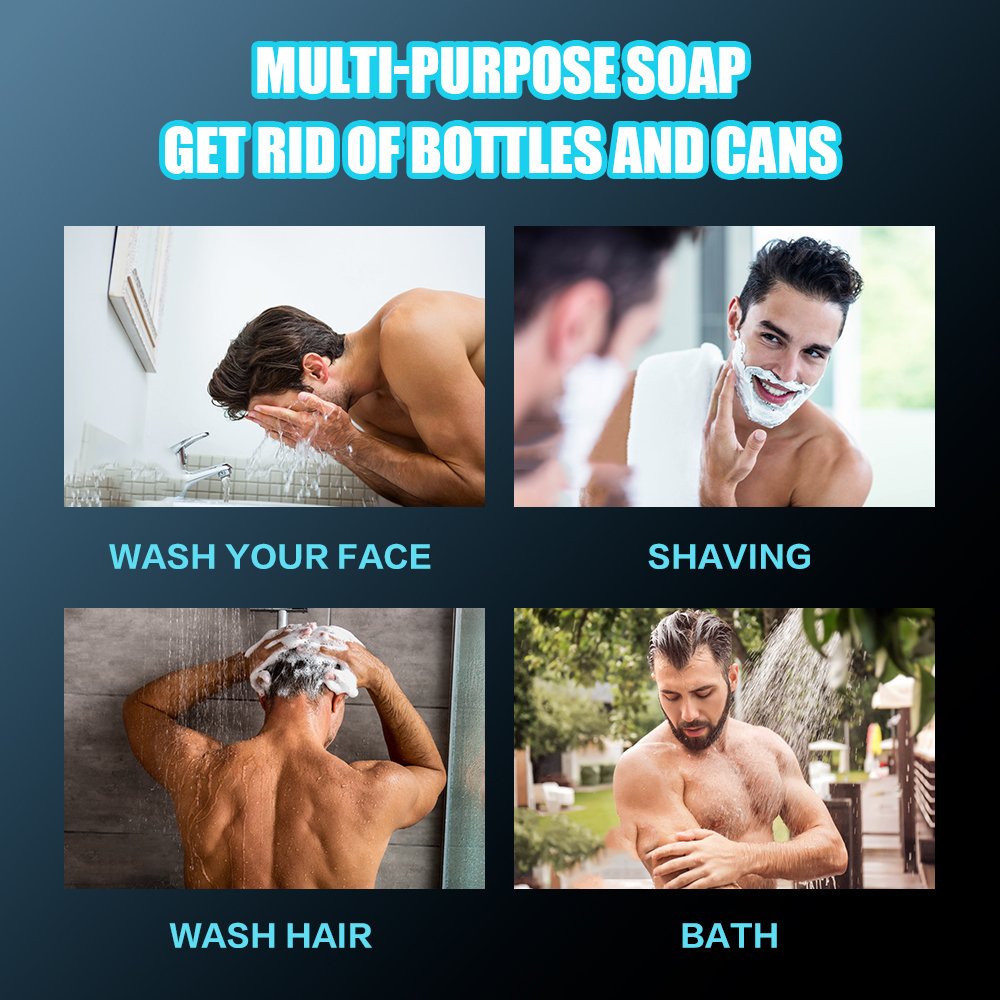 100g Men's Bath Soap Strong Body Care Soap Moisturizing Strong Cologne Bath Soap
