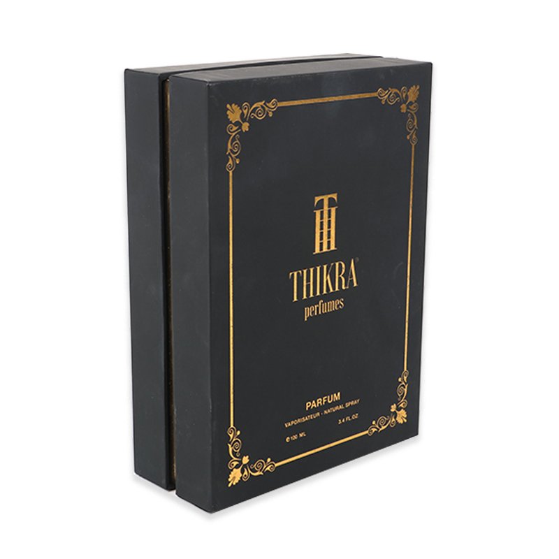 Luxury elegant 30ml 50ml 100ml black men's cologne perfume bottle gift boxes personal care package silk insert perfume boxes