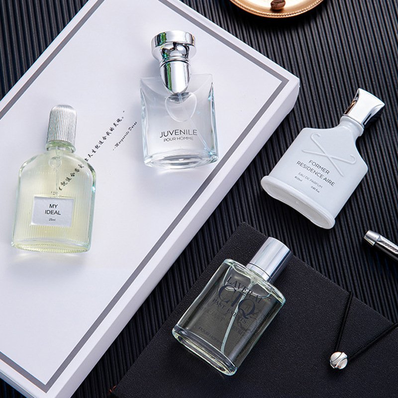 Wholesale custom men's perfume 4-piece set light fragrance wood fragrance spray perfume