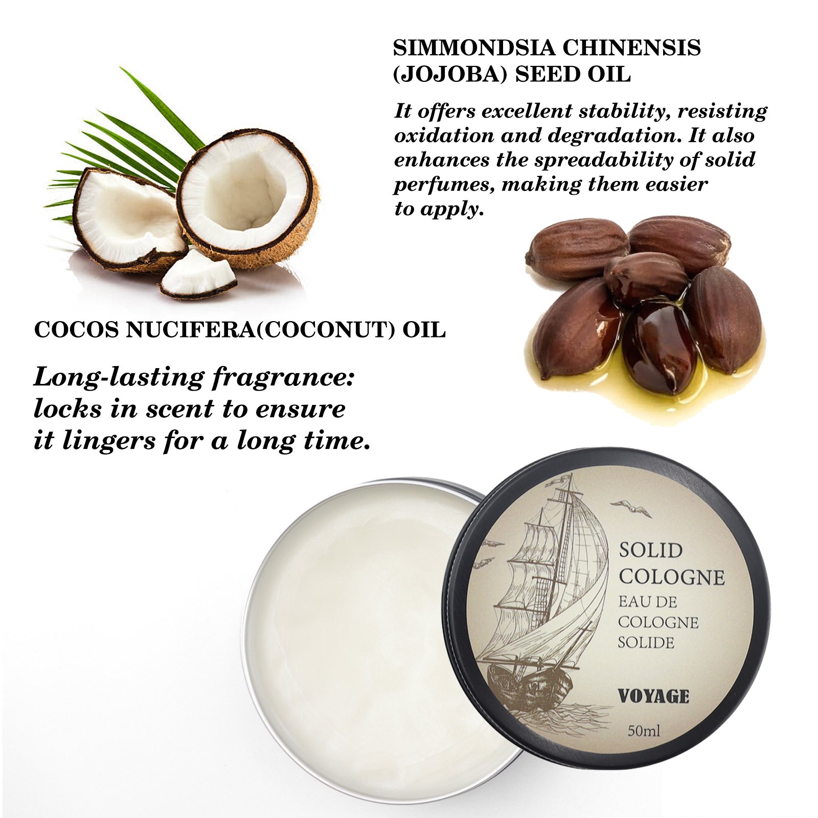 Low MOQ Private Label Organic Skin Care Long-lasting Body Men's Solid Cologne Solid Perfume