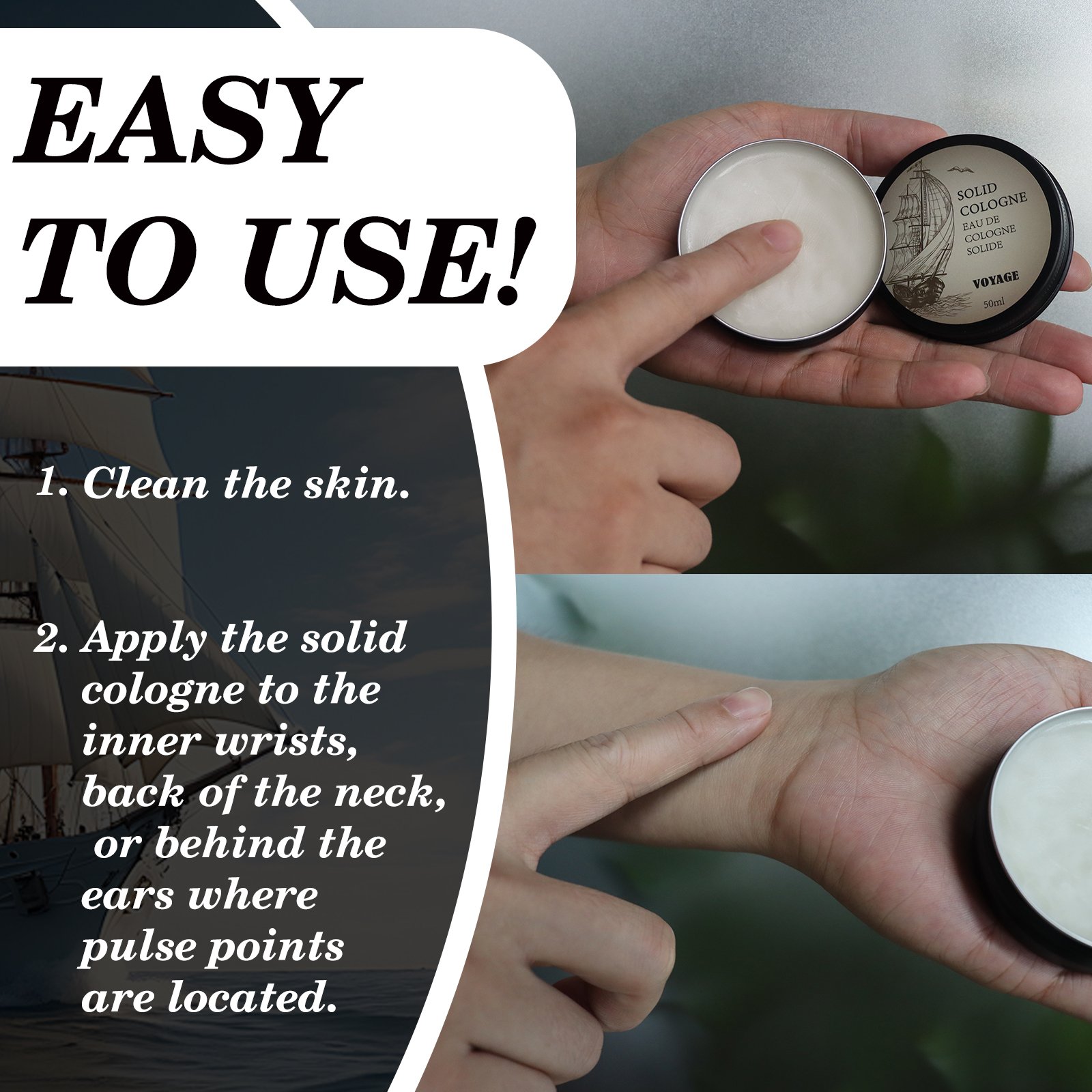Low MOQ Private Label Organic Skin Care Long-lasting Body Men's Solid Cologne Solid Perfume