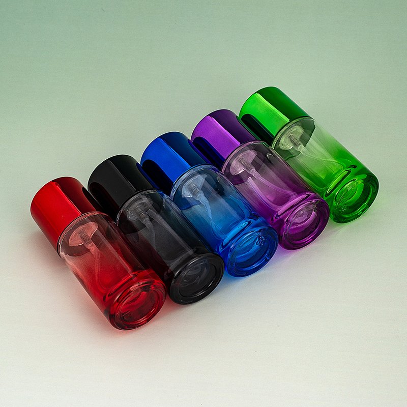 High quality transparent perfume glass ball bottle 60ml50m men's muscle shaped empty square glass perfume spray bottle