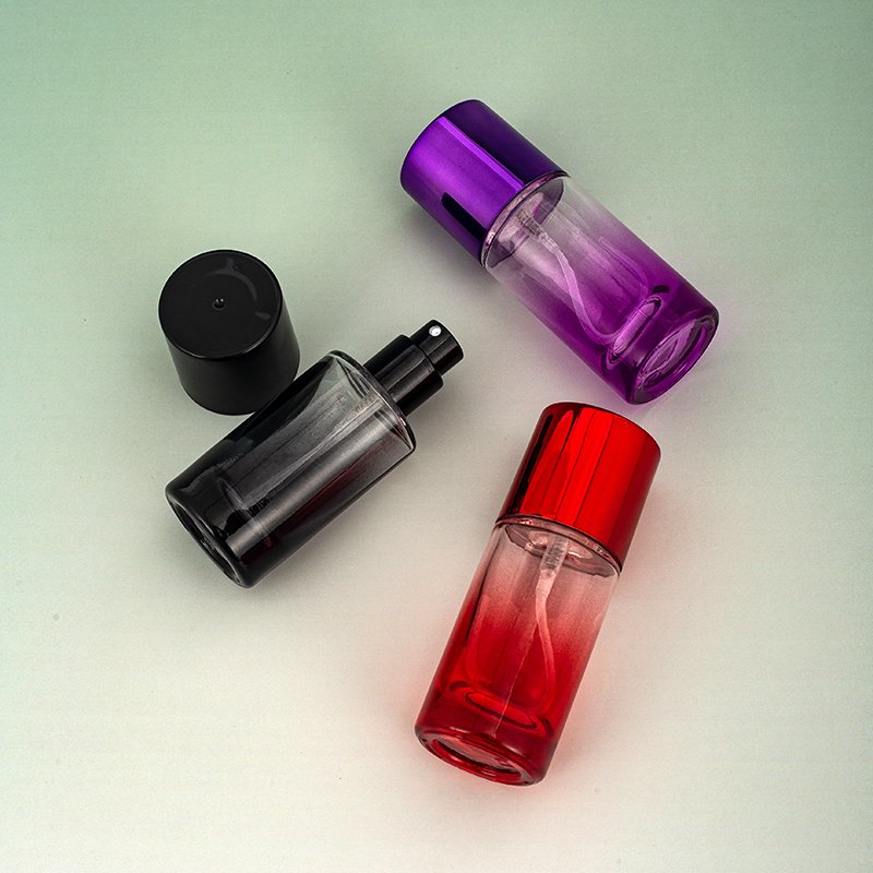 High quality transparent perfume glass ball bottle 60ml50m men's muscle shaped empty square glass perfume spray bottle