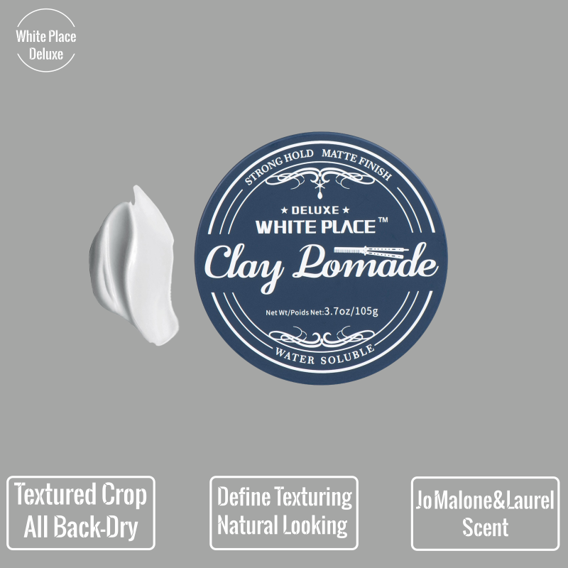 White Place Hair Clay for Men to Add Texture, Volume and Definition to Thick/Coarse Hair Premium Men's Hair Styling Products