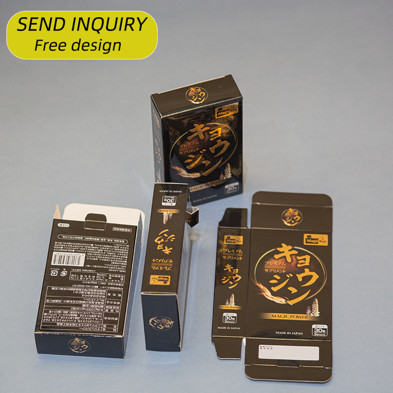Custom Embossing Printed Logo packaging medicine box packaging Health Product Paper Box for Men's Protective condom box