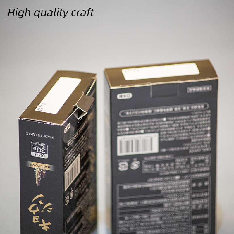 Custom Embossing Printed Logo packaging medicine box packaging Health Product Paper Box for Men's Protective condom box