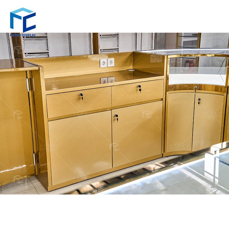 Customized women's men's dubai perfume showcase store display furniture Luxury perfume cabinets kiosk for sale