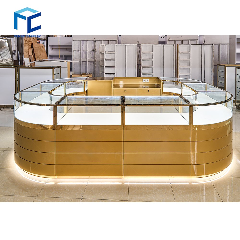 Customized women's men's dubai perfume showcase store display furniture Luxury perfume cabinets kiosk for sale