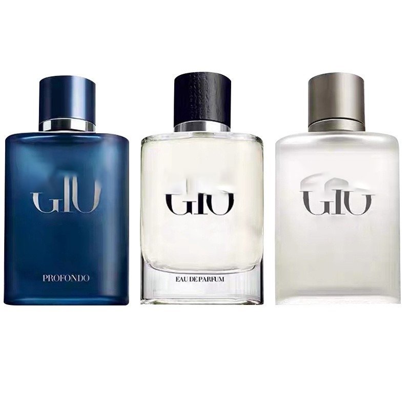 GI-O Men's Classic Eau de Toilette Long Lasting Body Spray with Bleu and Oud Wood Fragrance Black Perfume Mist