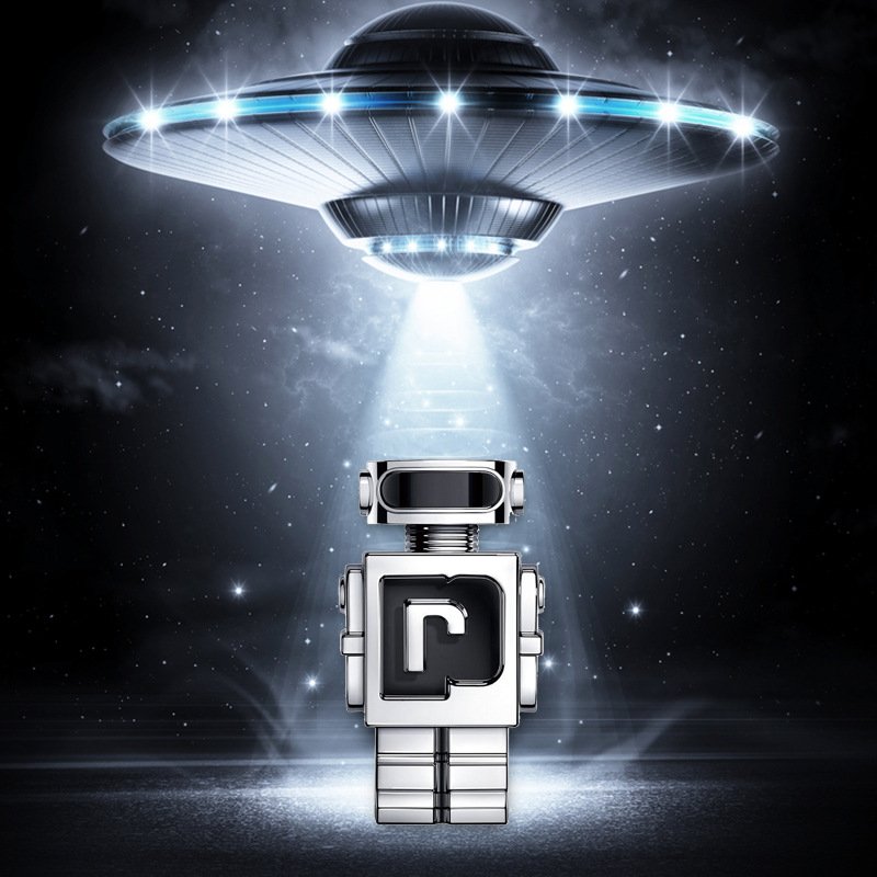 Stylish New Robot Shape Men's Perfume Eau de Toilette Classic Woody Scent Long-Lasting Fragrance EDT Perfume for Men