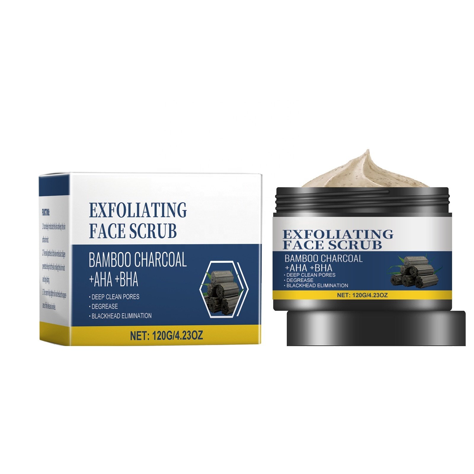 Factory Wholesale OEM Men's Charcoal Facial Scrub: Gentle Exfoliating & Hydrating Cleanser for a Smooth & Nourished Complexion