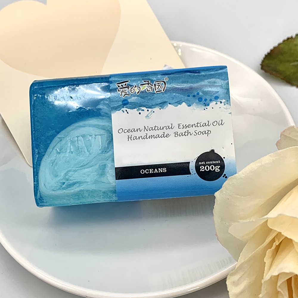 Men's Perfume Fragrance Natural Bath Soap Private Label Handmade Whitening 200g Toilet Soap Deep Cleansing Shampoo Bar