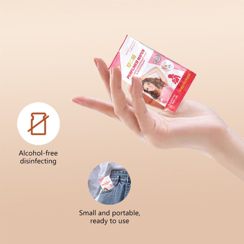 Unisex Aroma Body Wipes 1pcs Perfumed Deodorant Wipes Cover up Odor Men's Wipes Biodegradable