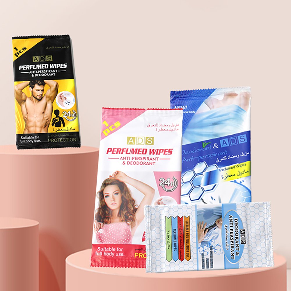 Unisex Aroma Body Wipes 1pcs Perfumed Deodorant Wipes Cover up Odor Men's Wipes Biodegradable