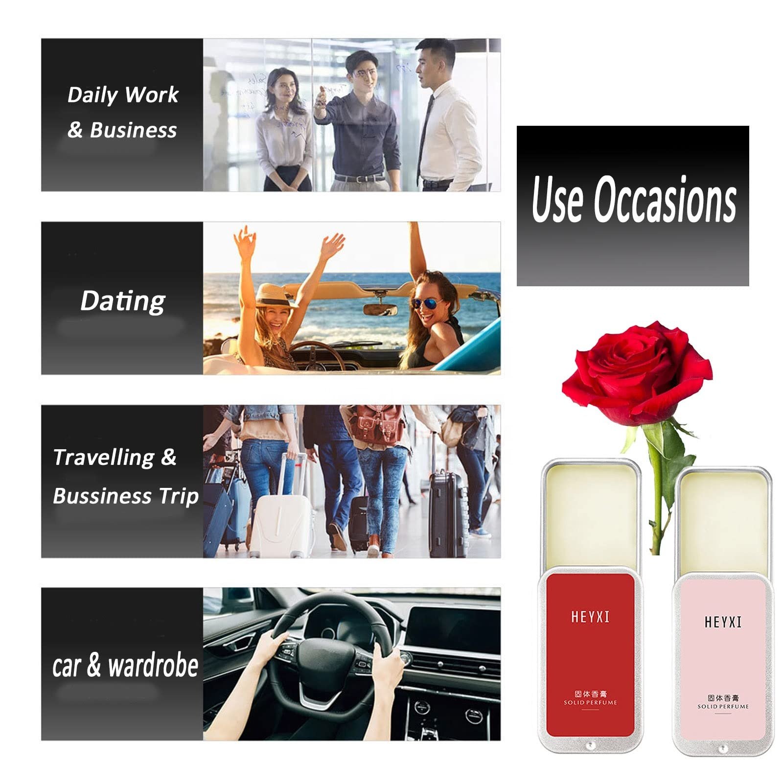 OEM Solid Balm Sets Solid Perfume Portable Pocket Balm Perfume Perfect for Travel Use Natural Fragrance Perfume for Men &Wome