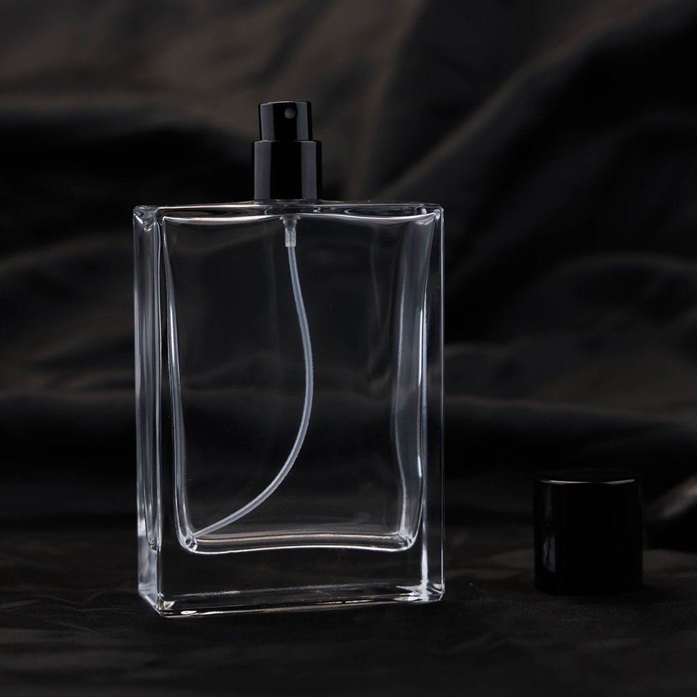 Luxury 30ml/50ml/100ml clear glass perfume bottle Rectangular men's perfume spray bottle