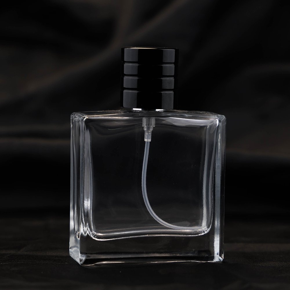 Luxury 30ml/50ml/100ml clear glass perfume bottle Rectangular men's perfume spray bottle