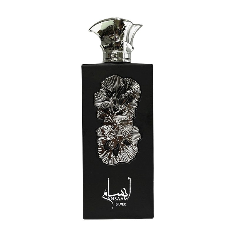 High Quality silver Arabic Men's Perfume Unisex Luxury Fresh Fragrance Spray Exotic Woody & Floral Scent Long-Lasting