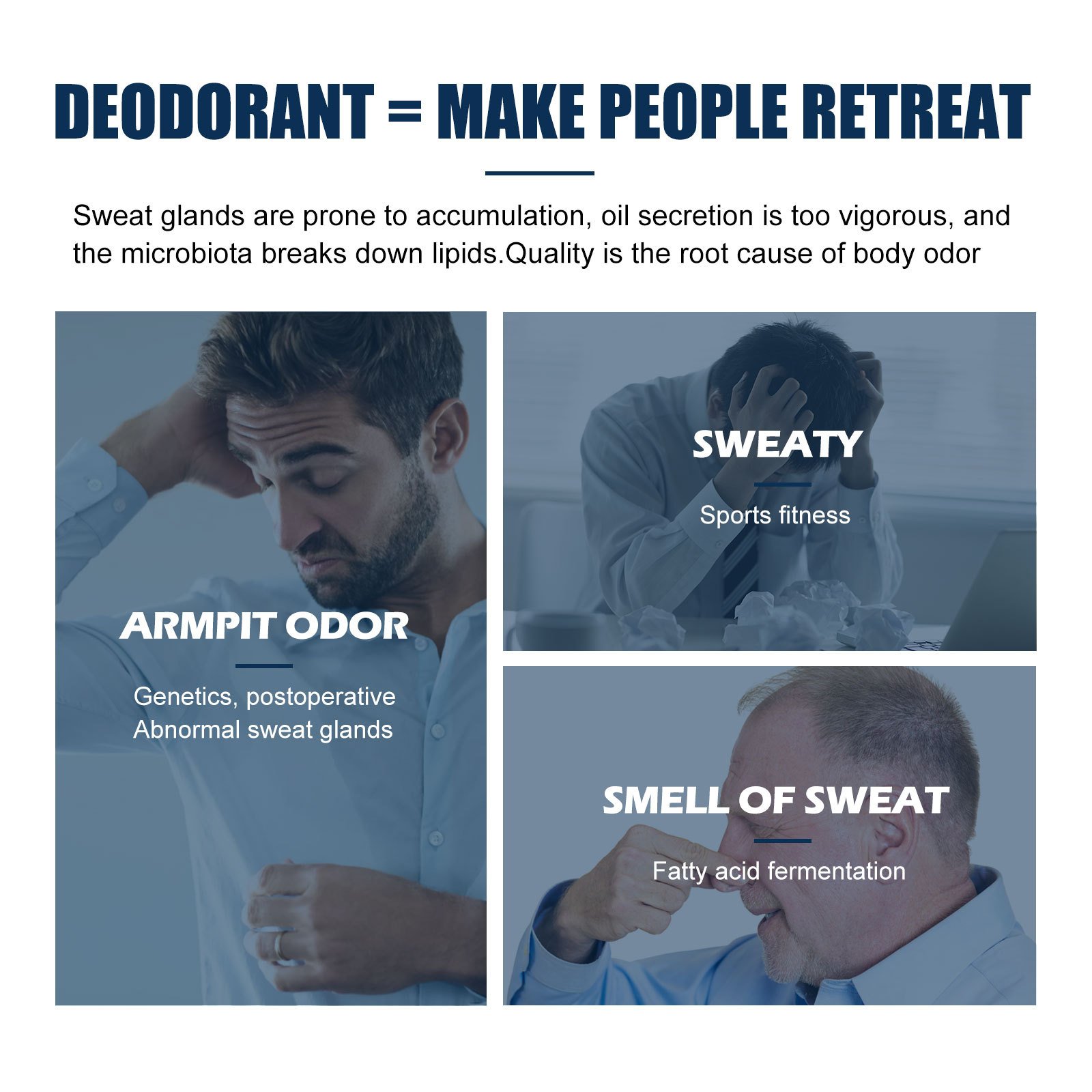Factory Wholesale OEM Men's All-Over Deodorizing Cream - Gentle Odor Eliminator & Body Care Formula Odor Control Cream for Men