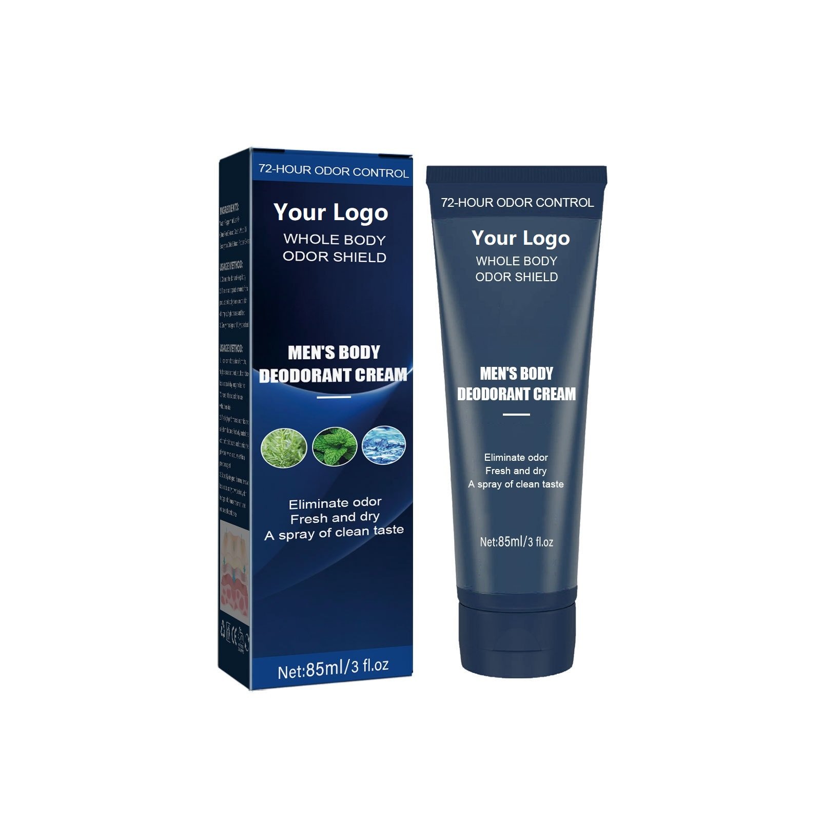 Factory Wholesale OEM Men's All-Over Deodorizing Cream - Gentle Odor Eliminator & Body Care Formula Odor Control Cream for Men