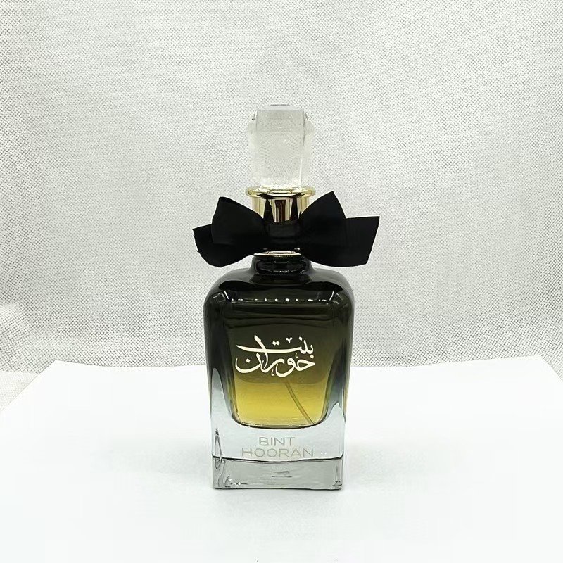 Dubai Luxury 100ml Men's Arabic Oud Perfume Body Spray High Quality Strong Scent Black Bow Tie Style Middle East Inspired Oil
