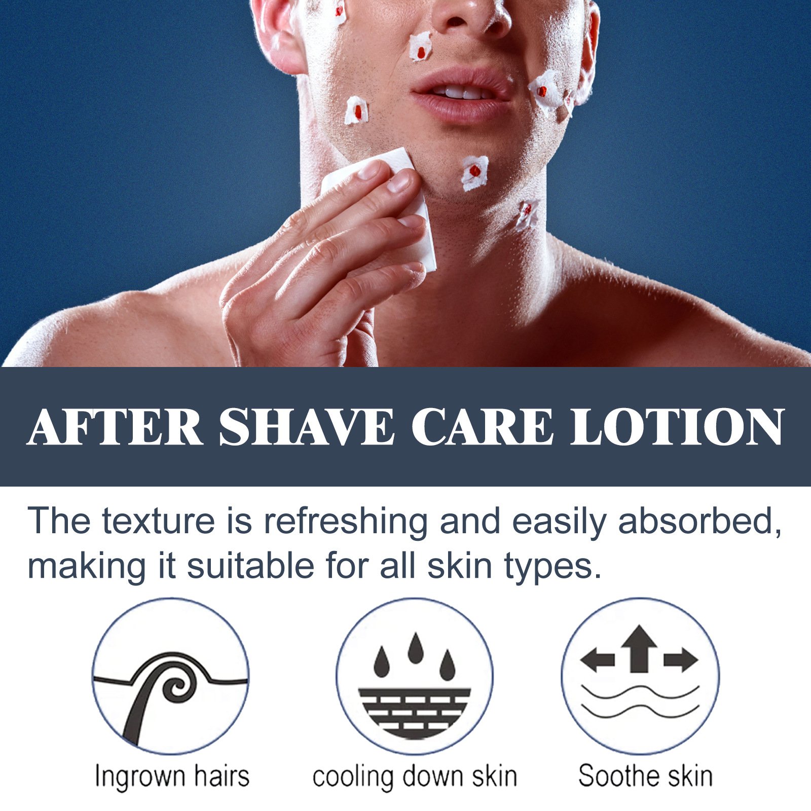 Factory Wholesale OEM Aftershave Balm Soothing & Moisturizing Care for Men Shave Face with Radiant Glow After Shave Care Lotion