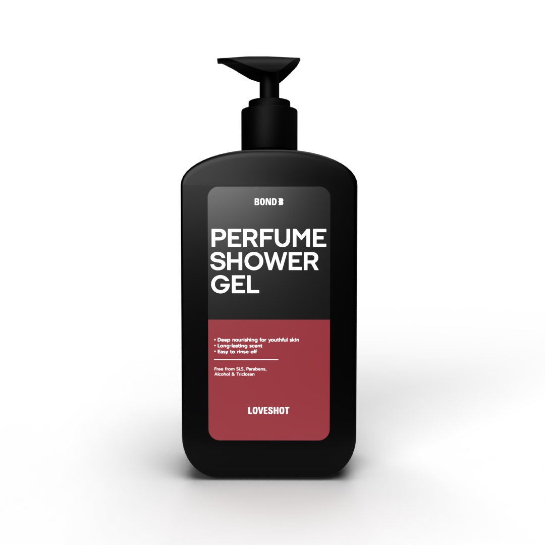 Loveshot Bond Shower Gel 500 ml Men's Body Wash Refreshing Clean Rose Scent Unisex Moisturizing Nourishing Whitening for Adults