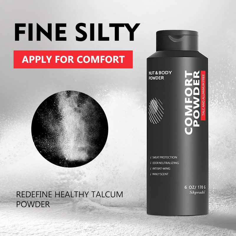 Private Label Men Talcum Powder Refreshing Skin Deodorant Sweat Remover Oil Absorber Organic Vegan Talcum Powder Antiperspirant