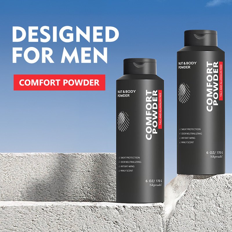 Private Label Men Talcum Powder Refreshing Skin Deodorant Sweat Remover Oil Absorber Organic Vegan Talcum Powder Antiperspirant