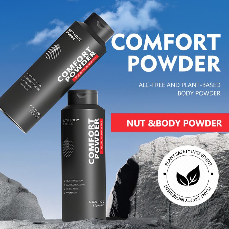 Private Label Men Talcum Powder Refreshing Skin Deodorant Sweat Remover Oil Absorber Organic Vegan Talcum Powder Antiperspirant
