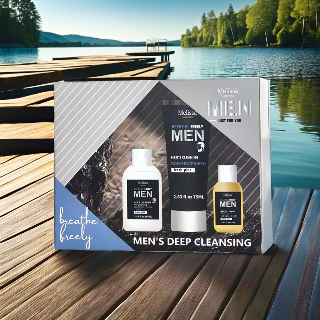 Private Label Vegan Organic Korean Male Skincare Set Men's Facial Kit Whitening Feature Beard Cleaning Moisturizing Face Care