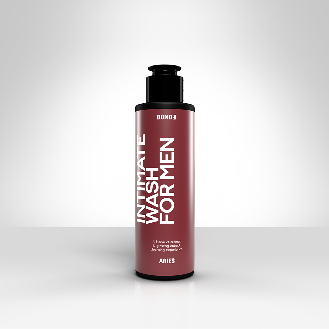 Bond Men's Aries 130 ml Intimate Wash Fresh and Cool Anti-Odor Shower Gel Moisturizing and Wholesome Intimate Cleansing