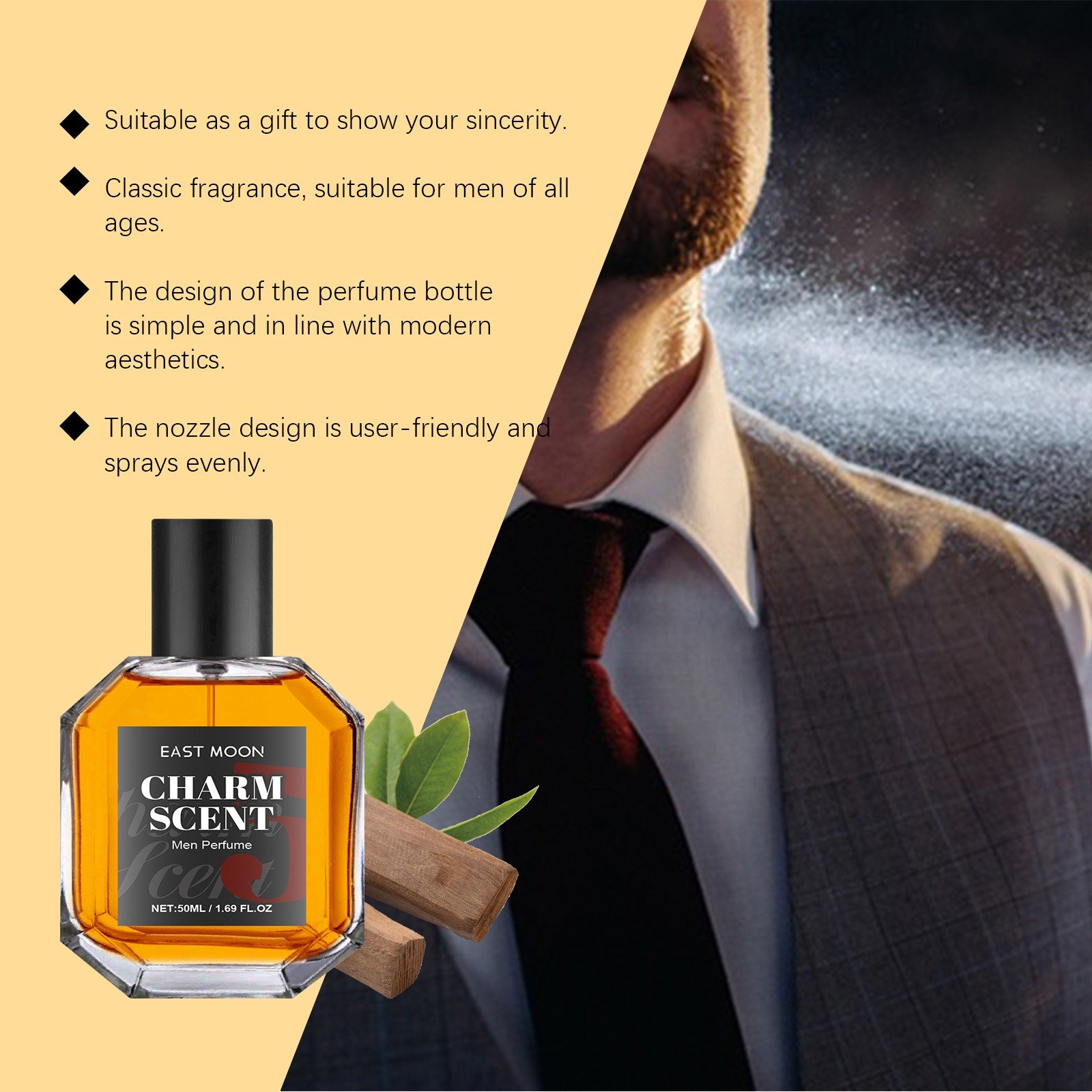 Low MOQ Customized Logo Packaging Long Lasting Fragrance Men's Perfume