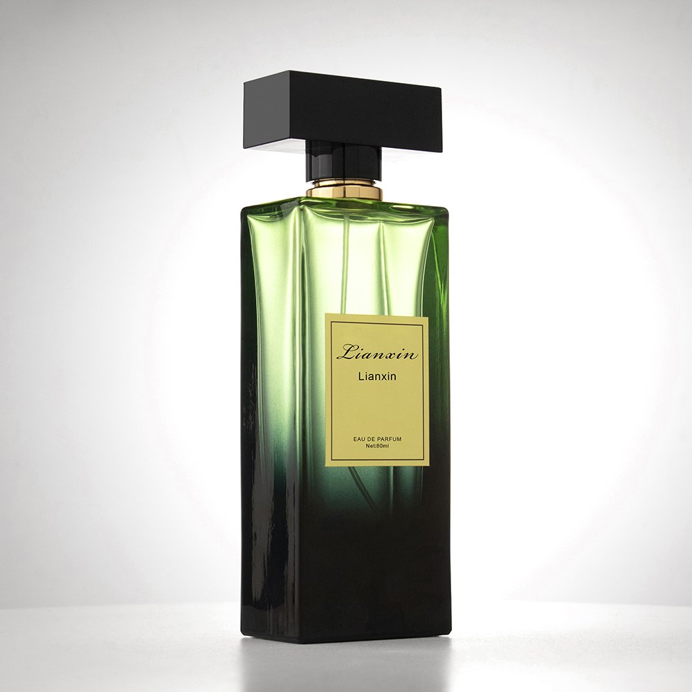 80ml Black Men's Customized Empty Cologne Bottles Luxury Flat Glass Square Perfume Bottle