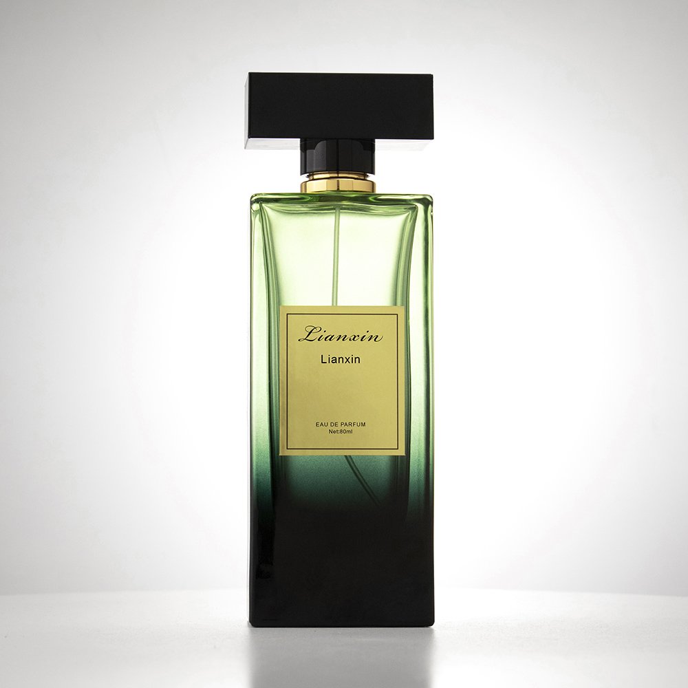 80ml Black Men's Customized Empty Cologne Bottles Luxury Flat Glass Square Perfume Bottle