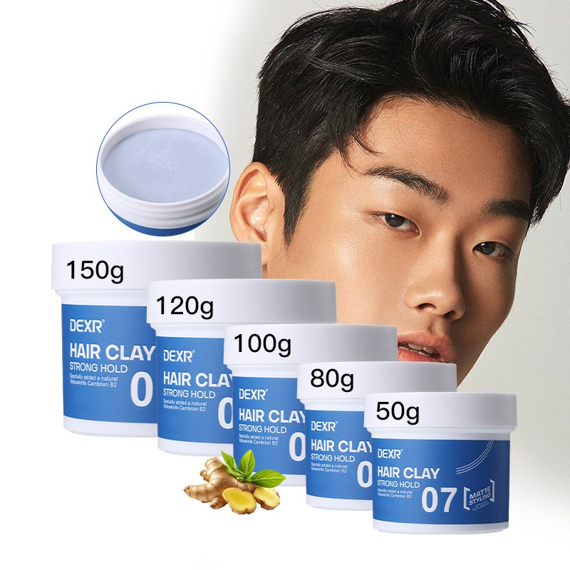 Private Label Vegan Organic Chamomile Oil Men'S Hair Wax Products Anti-Hair Loss Natural Hair Styling Mud Strong Hold Matte Clcy