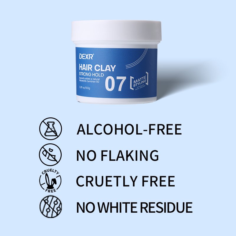 Private Label Vegan Organic Chamomile Oil Men'S Hair Wax Products Anti-Hair Loss Natural Hair Styling Mud Strong Hold Matte Clcy