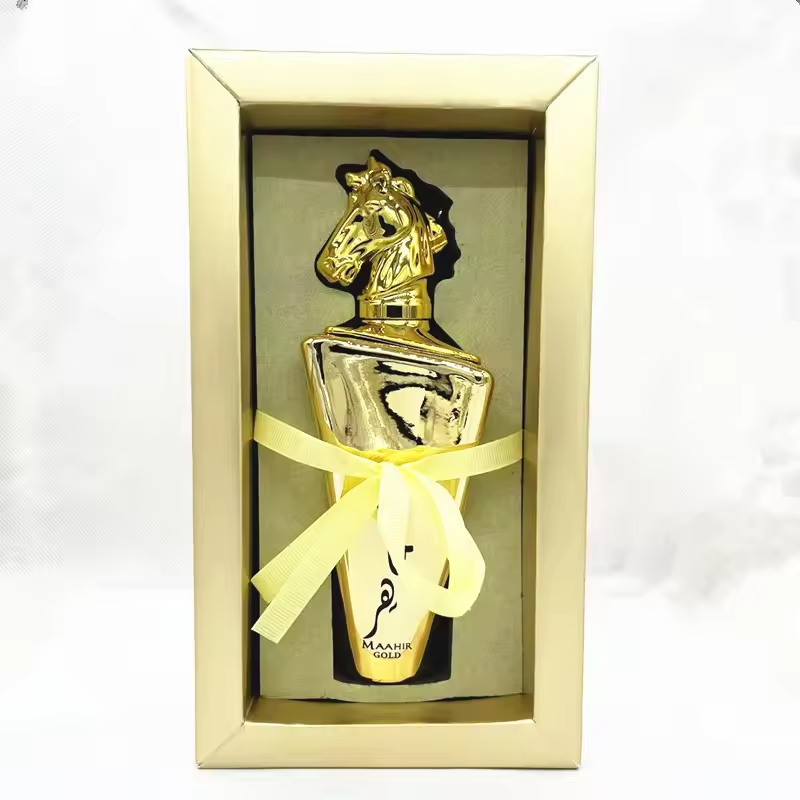 High Quality 100ML Luxury Golden Horse Head Gift Box for Men's Perfume Wholesale in Dubai United Arab Emirates