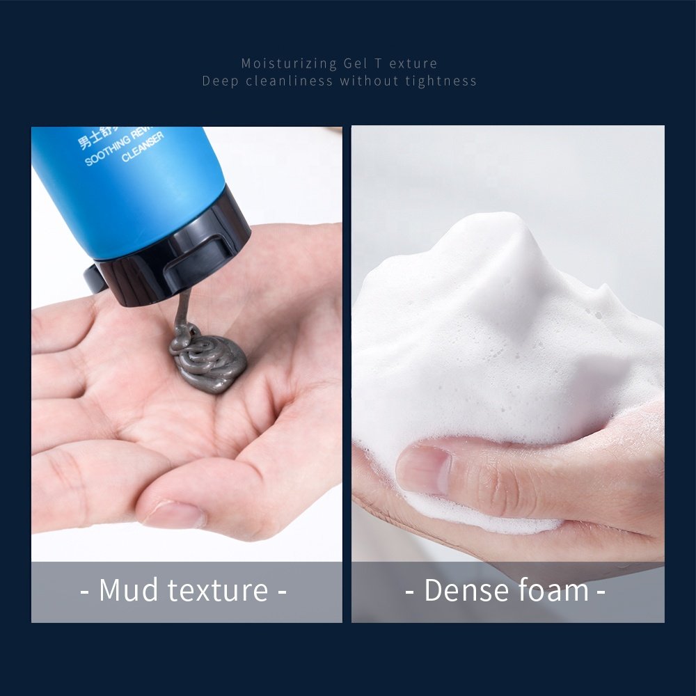 OEM Men's Skin Care Set 3 Pieces Cleansing Gel Toner Moisturizing Cream Rejuvenating Nourishing Skincare Essential Kit for Men