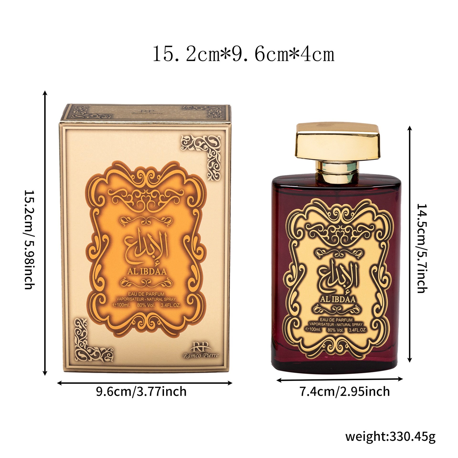 Woody Scent Arabic Dubai Perfume 100ml for Men Custom Fragrance Long-lasting Effect Gold Luxury Perfume