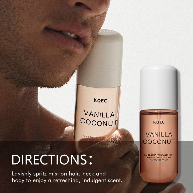 Vanilla Coconut Hair Body mist Spray Long Lasting Fragrance Middle East Men's Perfume