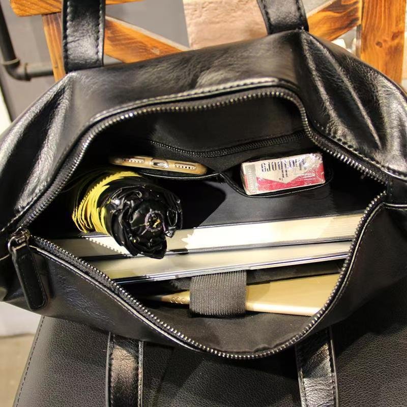 Handbag male briefcase Casual business single shoulder crossbody bag fashion brand new horizontal leather men's office bag
