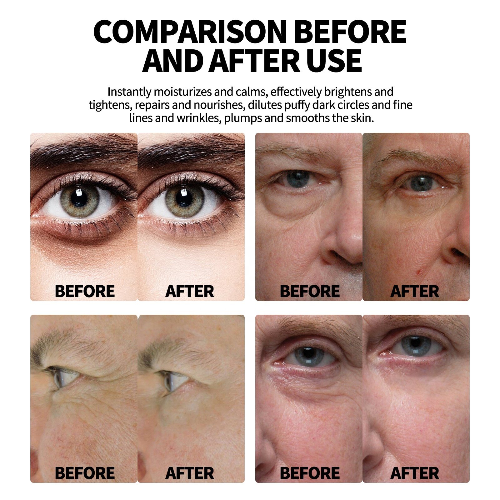 Factory Men's Hydrating Eye Roller - Smooths Fine Lines, Lightens Dark Circles, Reduces Puffiness & Firms Eye Contour