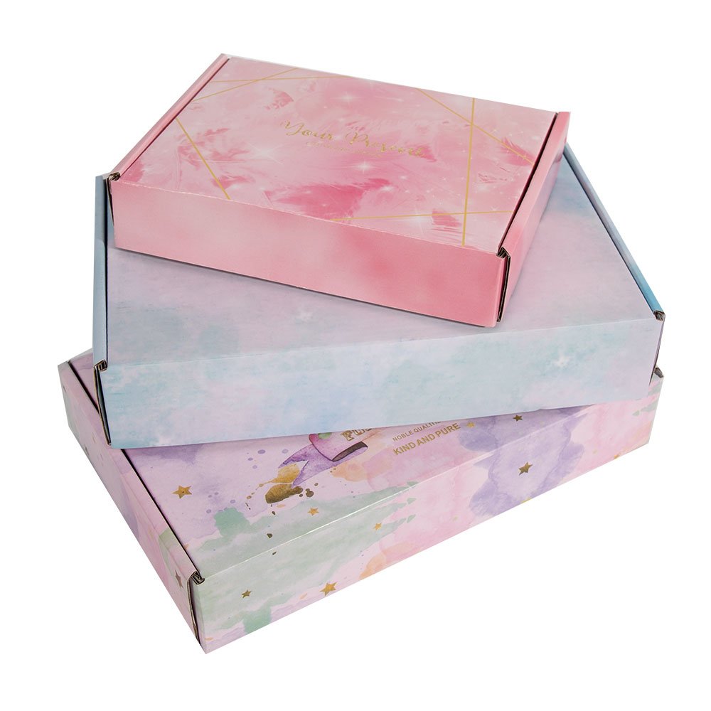Biodegradable Kraft Paper Box Colorful Design Christmas Gift Packaging Eco-friendly Box