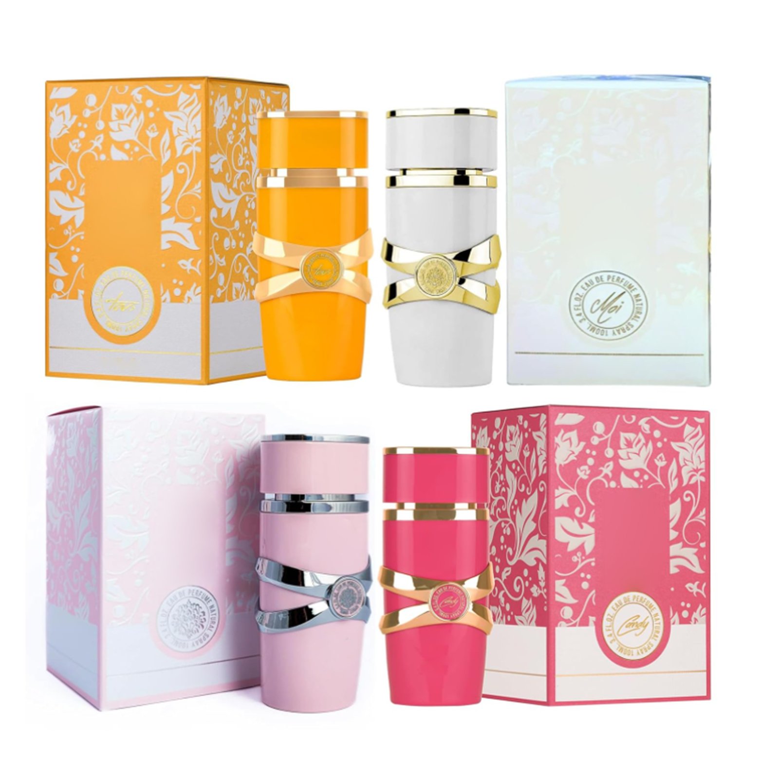 Wholesale Pink Leather Set Bow Perfume Floral Perfume Feminine Light Lasting Perfume 100ml